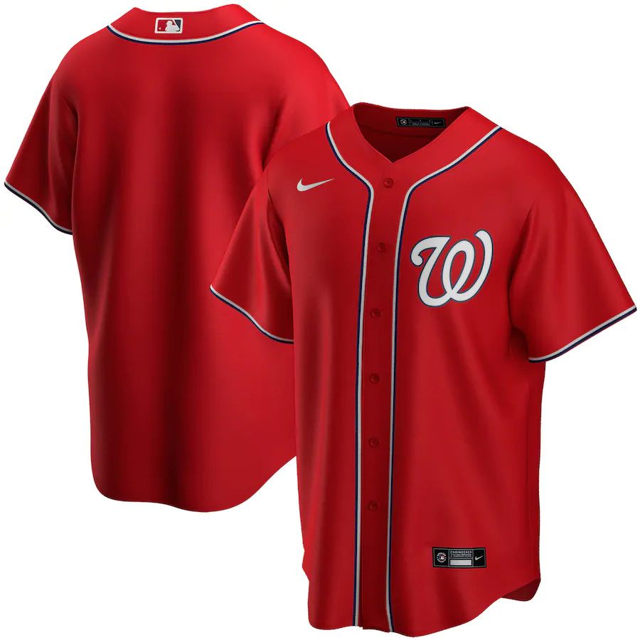 Cheap Mens Washington Nationals Nike Red Alternate Replica Team MLB Jerseys